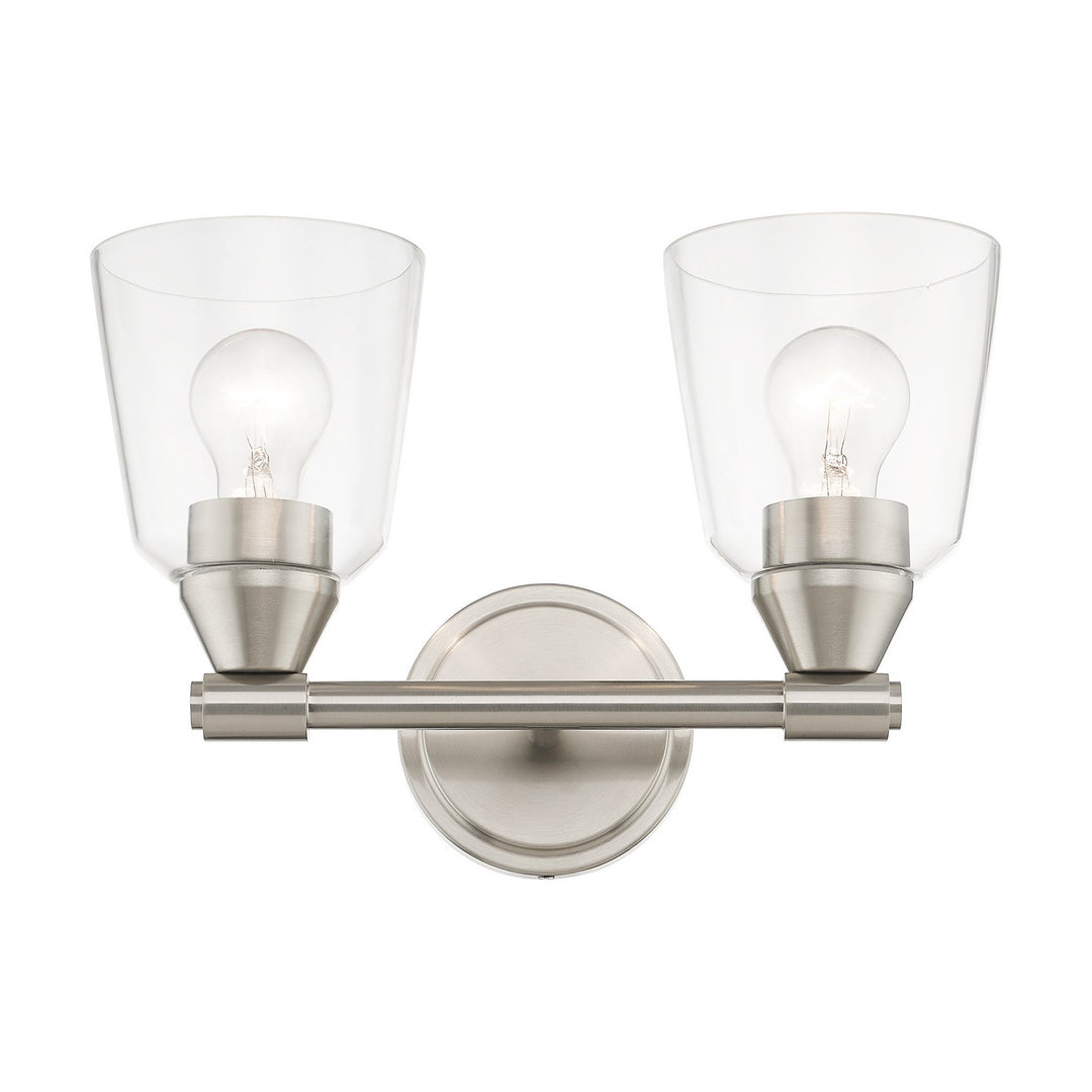 Livex Catania 16782-91 Bath Vanity Light 14 in. wide - Brushed Nickel