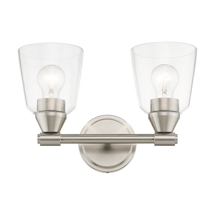 Livex Catania 16782-91 Bath Vanity Light 14 in. wide - Brushed Nickel