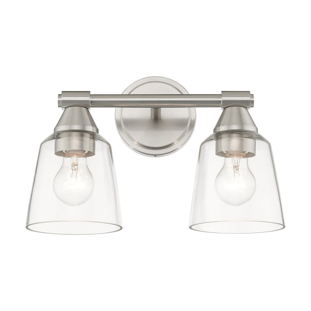 Livex Catania 16782-91 Bath Vanity Light 14 in. wide - Brushed Nickel