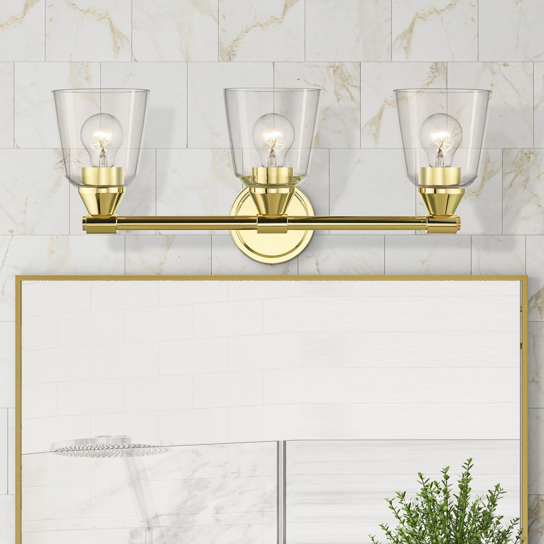 Livex Catania 16783-02 Bath Vanity Light 23 in. wide - Polished Brass