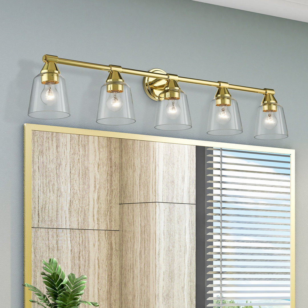 Livex Catania 16785-02 Bath Vanity Light 42 in. wide - Polished Brass