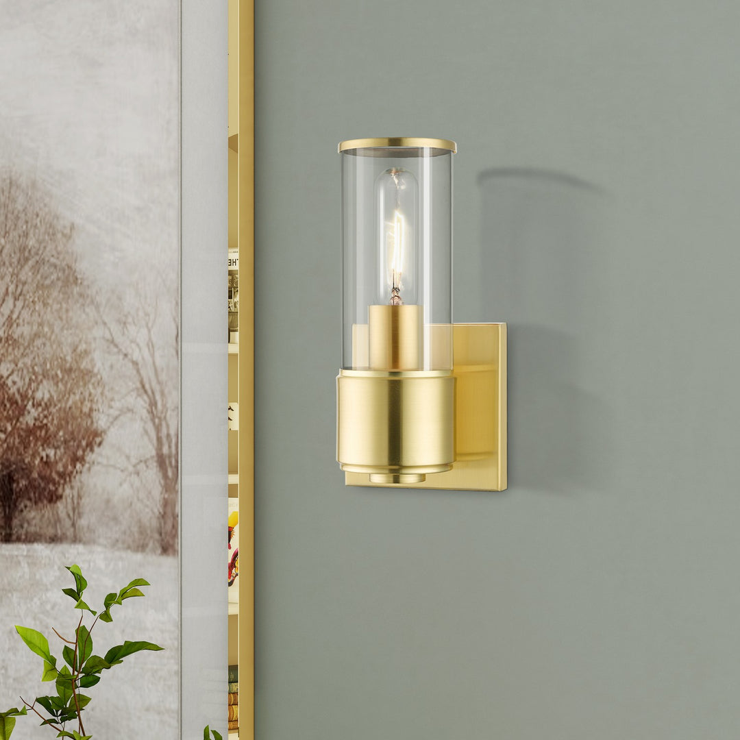 Livex Quincy 17141-12 Wall Sconce Light - Satin Brass