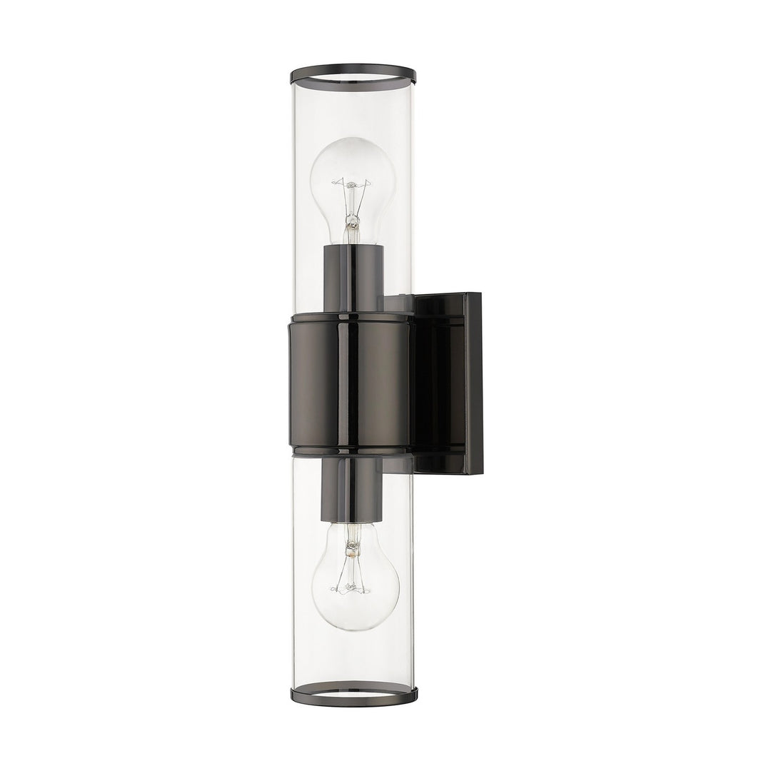 Livex Quincy 17142-46 Wall Sconce Light - Black Chrome