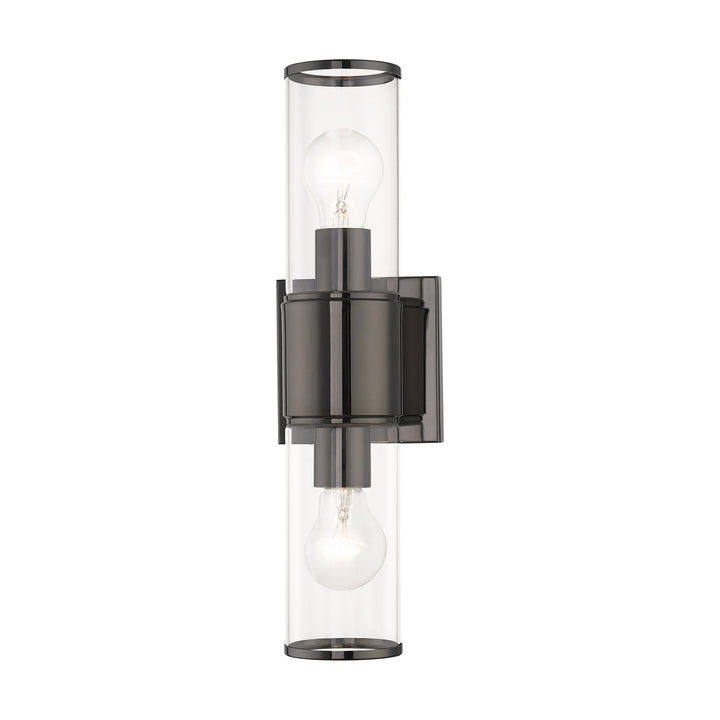 Livex Quincy 17142-46 Wall Sconce Light - Black Chrome