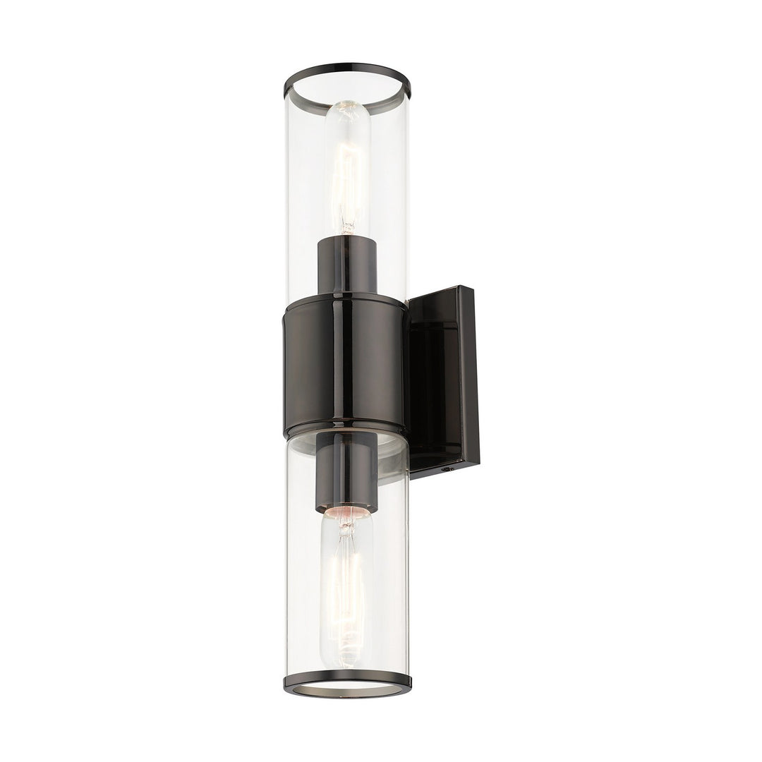 Livex Quincy 17142-46 Wall Sconce Light - Black Chrome