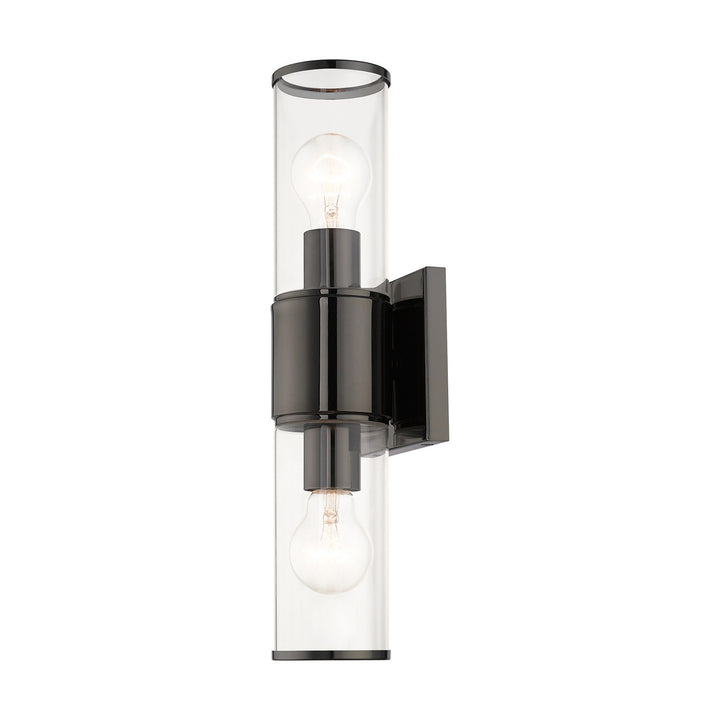 Livex Quincy 17142-46 Wall Sconce Light - Black Chrome