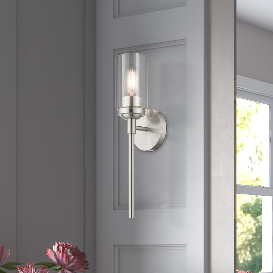 Livex Whittier 18081-91 Wall Sconce Light - Brushed Nickel