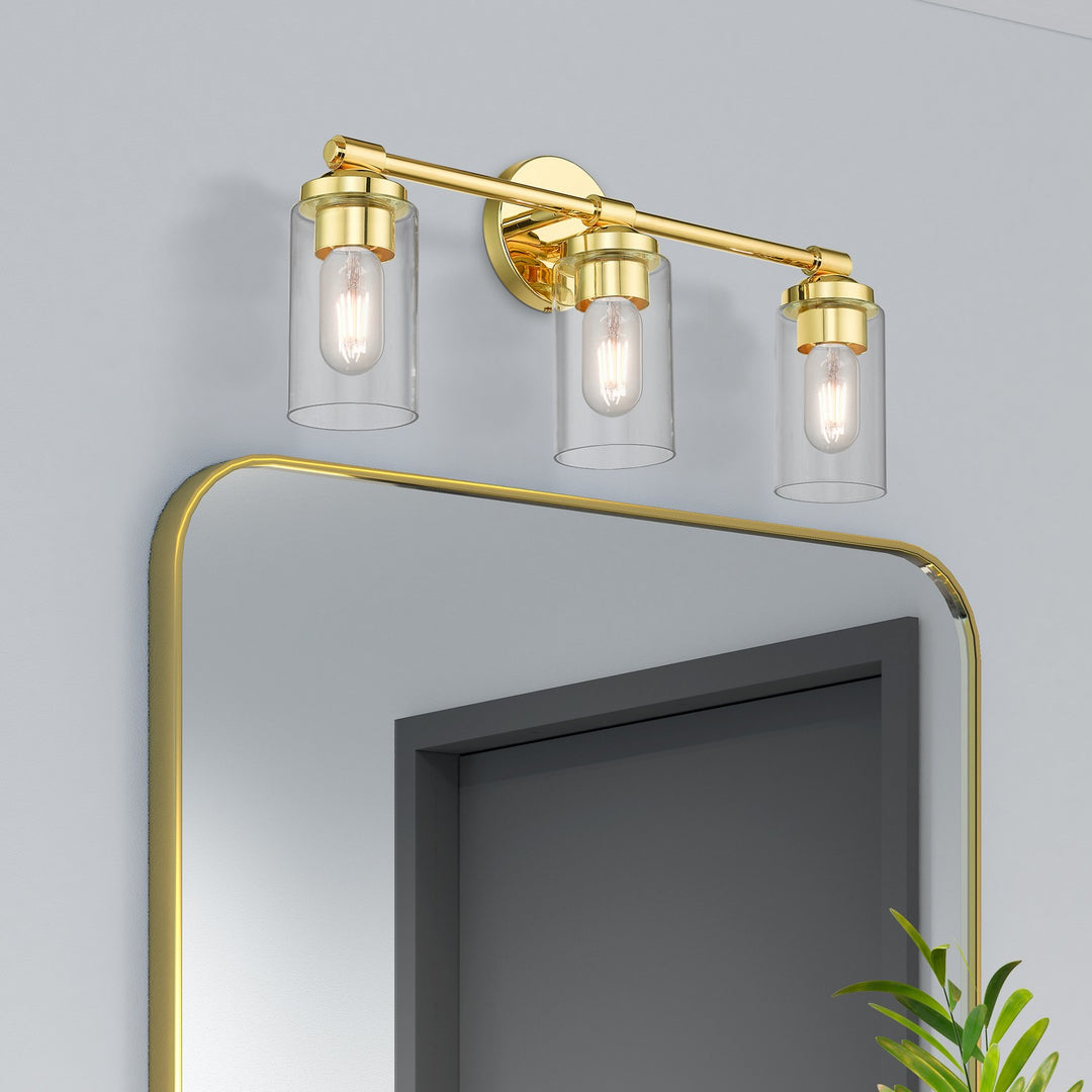 Livex Whittier 18083-02 Bath Vanity Light 22 in. wide - Polished Brass