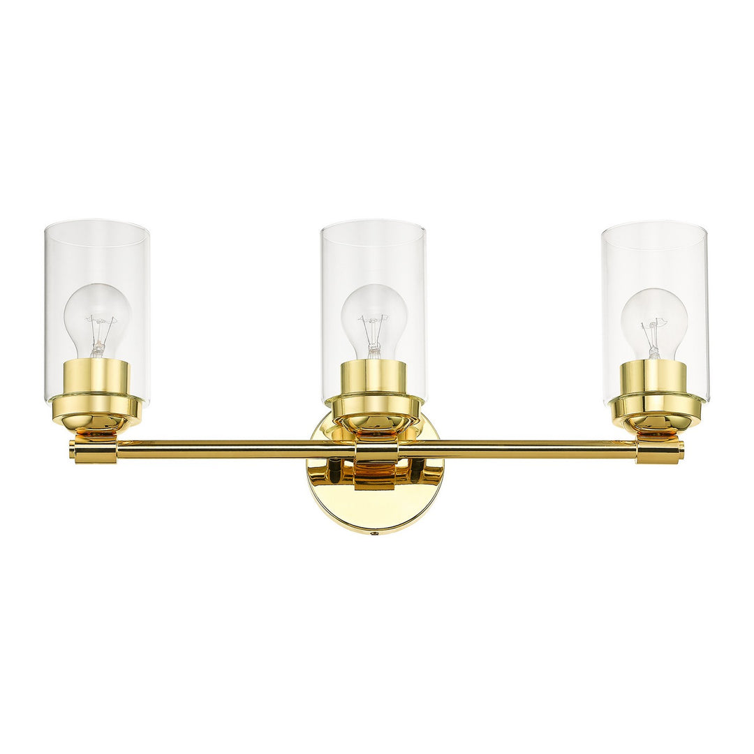 Livex Whittier 18083-02 Bath Vanity Light 22 in. wide - Polished Brass