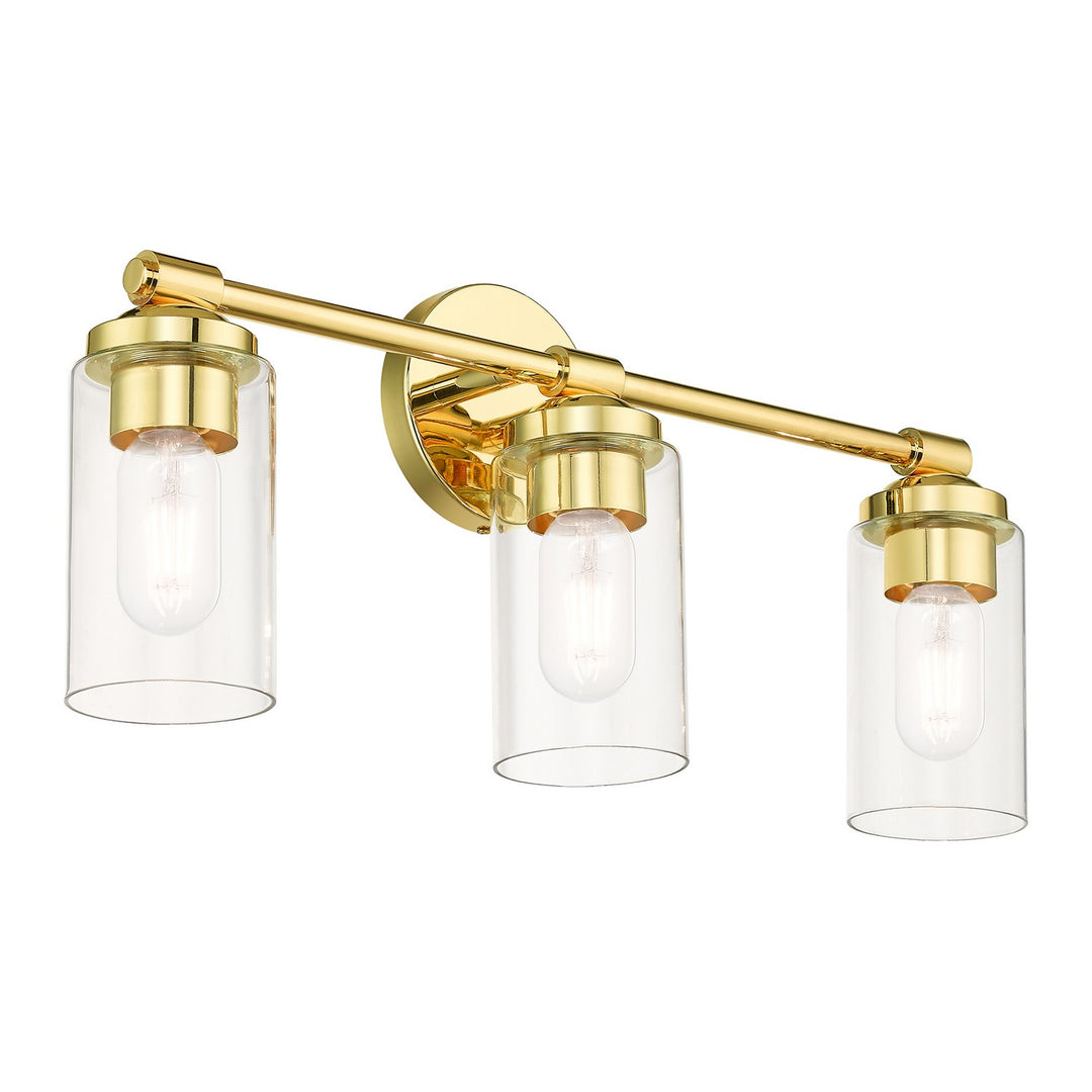 Livex Whittier 18083-02 Bath Vanity Light 22 in. wide - Polished Brass