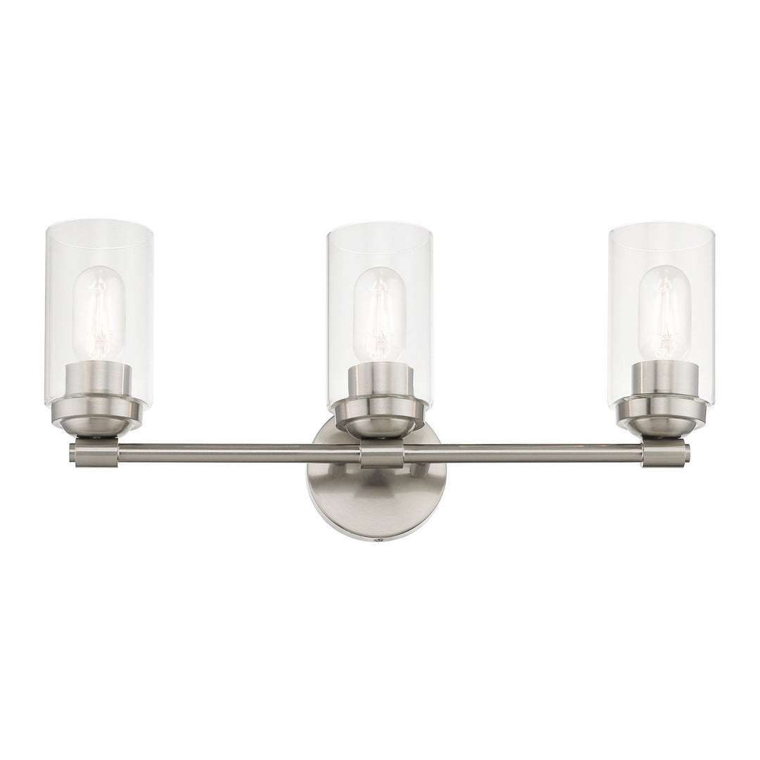 Livex Whittier 18083-91 Bath Vanity Light 22 in. wide - Brushed Nickel