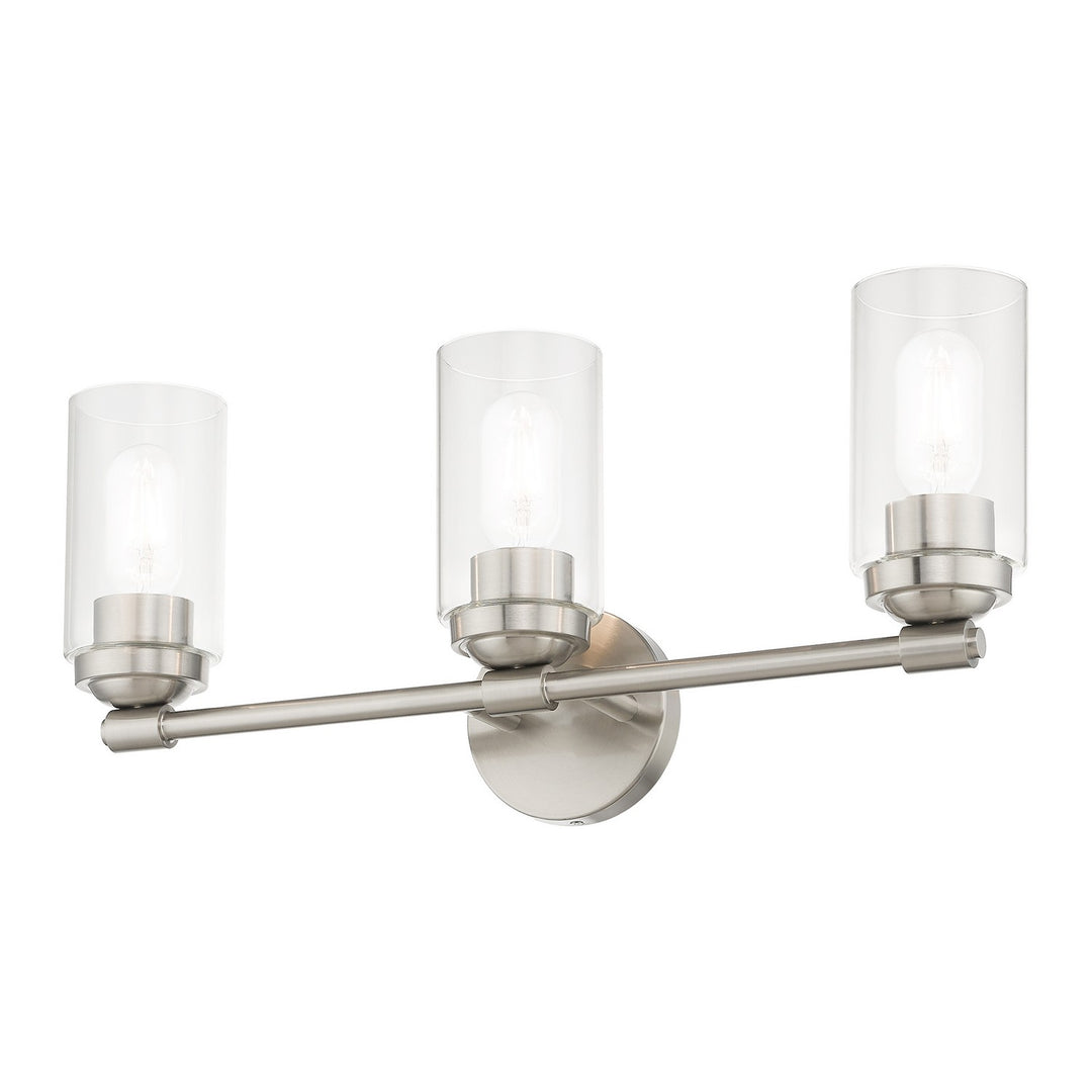 Livex Whittier 18083-91 Bath Vanity Light 22 in. wide - Brushed Nickel