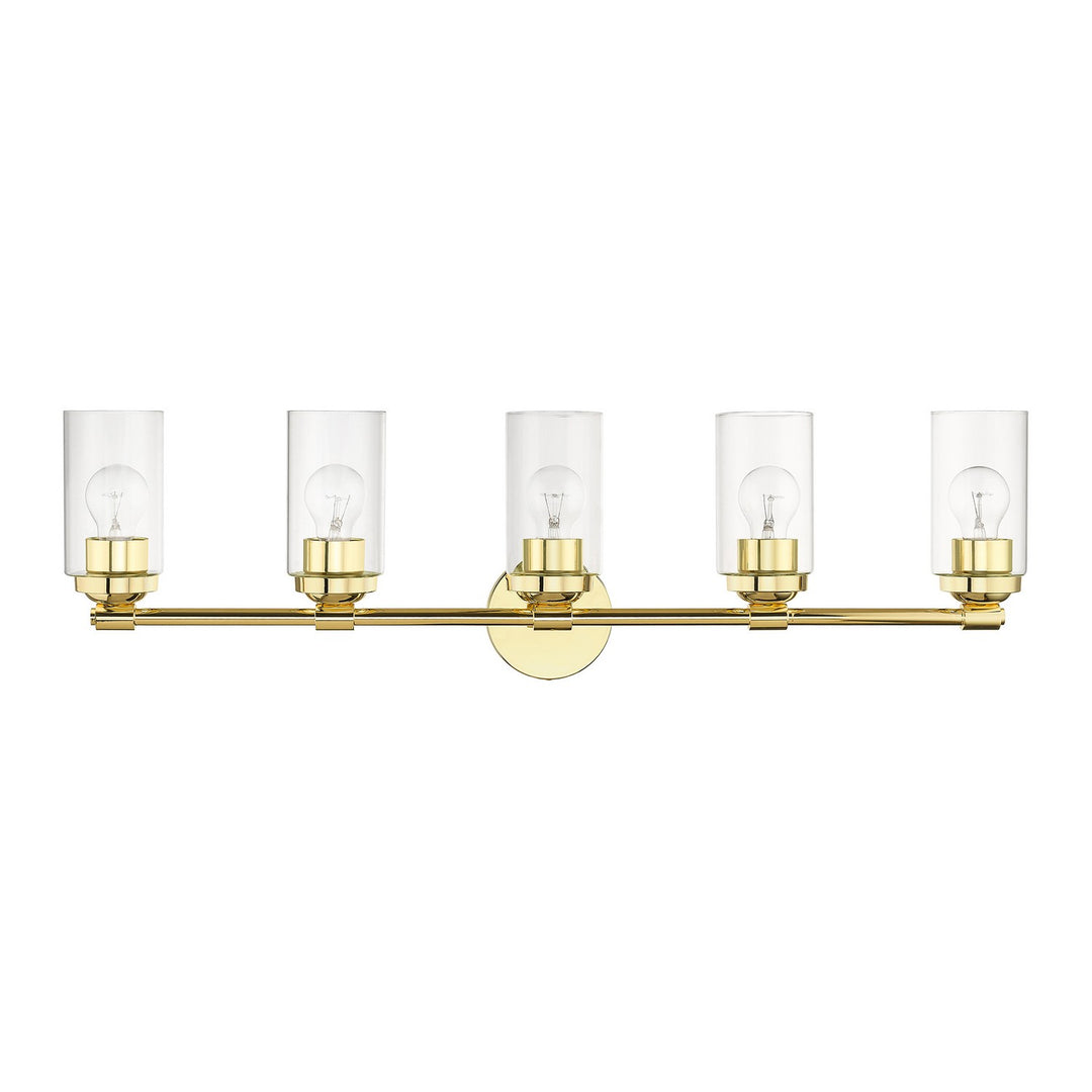 Livex Whittier 18085-02 Bath Vanity Light 35 in. wide - Polished Brass