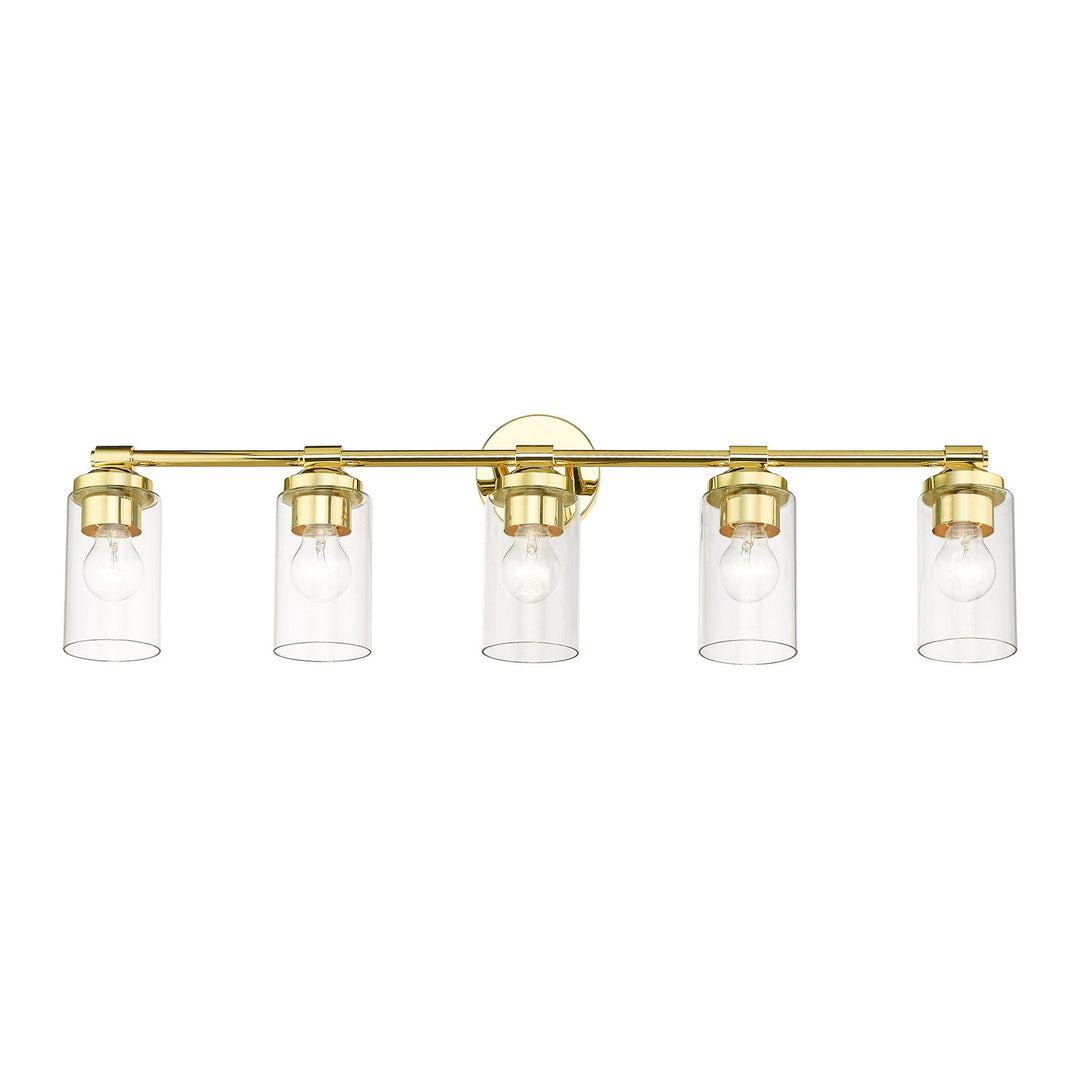 Livex Whittier 18085-02 Bath Vanity Light 35 in. wide - Polished Brass