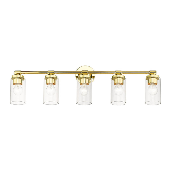 Livex Whittier 18085-02 Bath Vanity Light 35 in. wide - Polished Brass