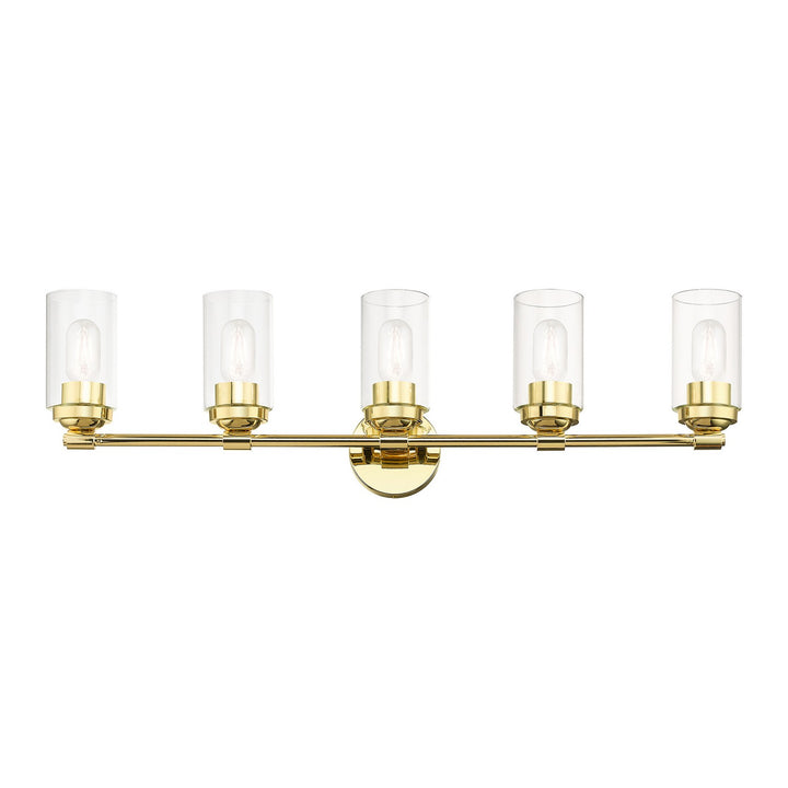 Livex Whittier 18085-02 Bath Vanity Light 35 in. wide - Polished Brass