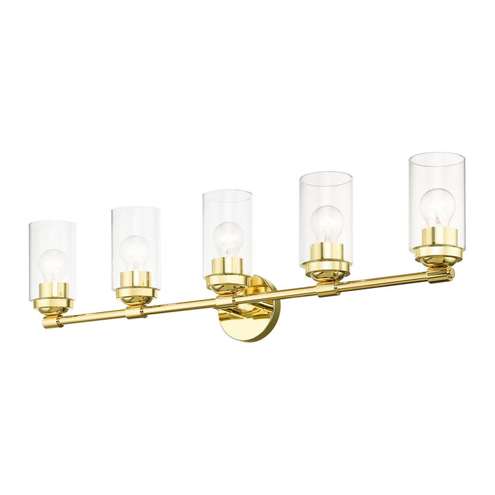 Livex Whittier 18085-02 Bath Vanity Light 35 in. wide - Polished Brass