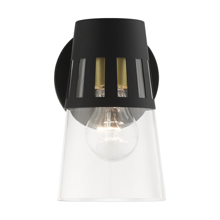 Livex Lighting 27971-04 Modern Covington Outdoor Black With Soft Gold