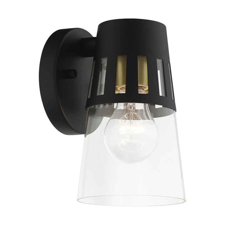 Livex Lighting 27971-04 Modern Covington Outdoor Black With Soft Gold