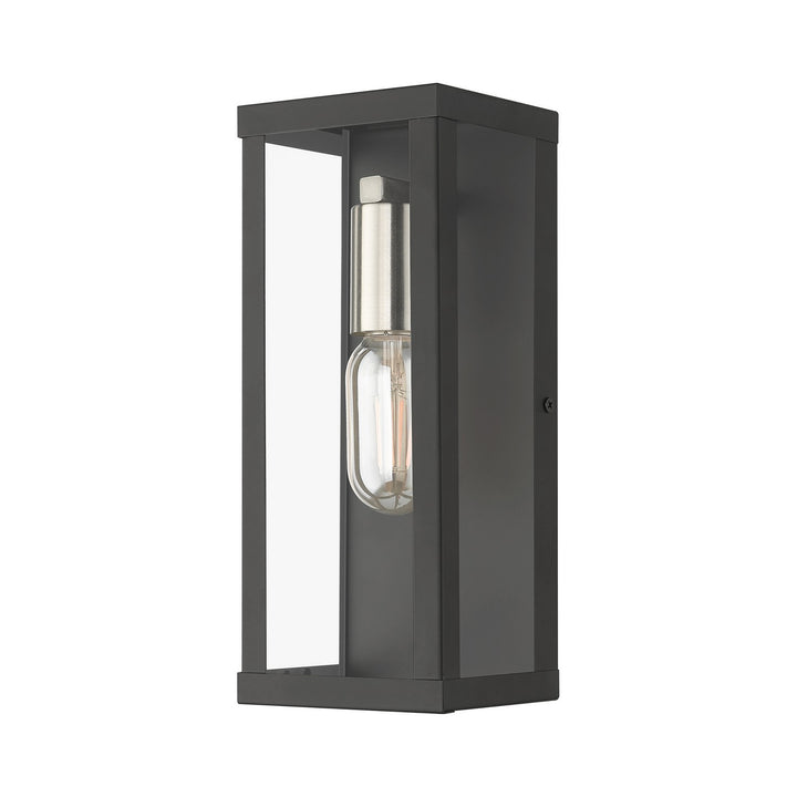 Livex Lighting 28032-04  Gaffney Outdoor Black With Brushed Nickel