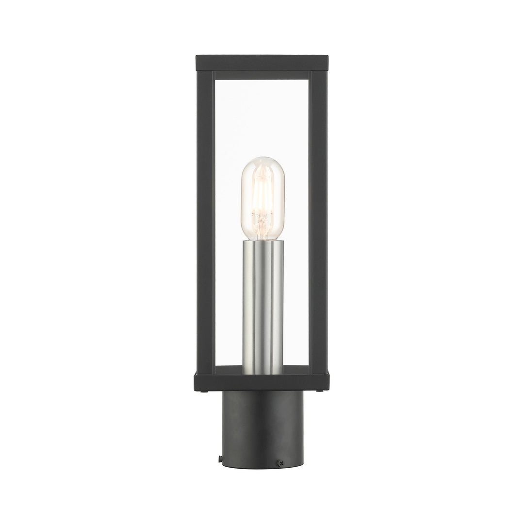 Livex Lighting 28034-04  Gaffney Outdoor Black With Brushed Nickel