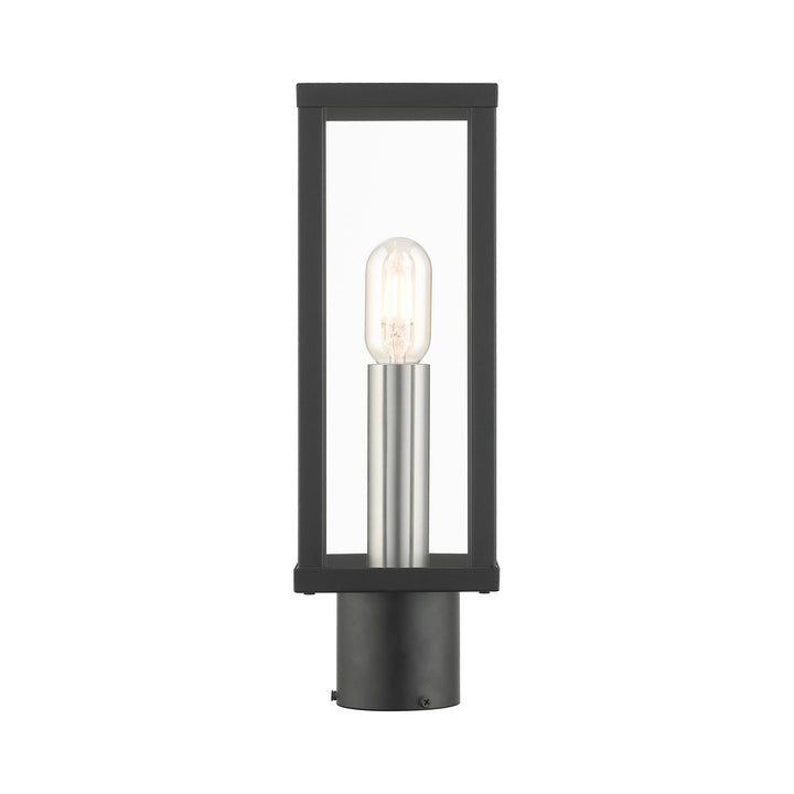 Livex Lighting 28034-04  Gaffney Outdoor Black With Brushed Nickel