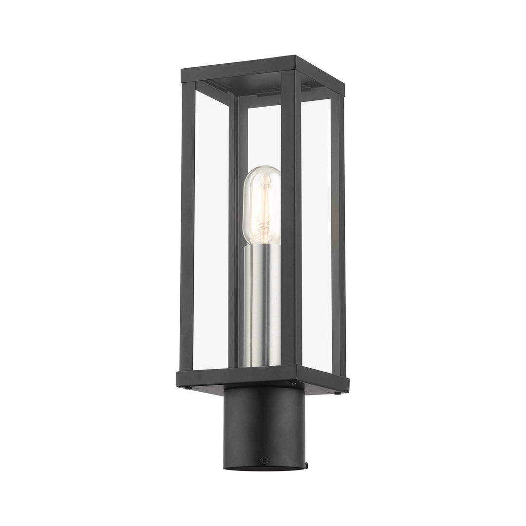 Livex Lighting 28034-04  Gaffney Outdoor Black With Brushed Nickel