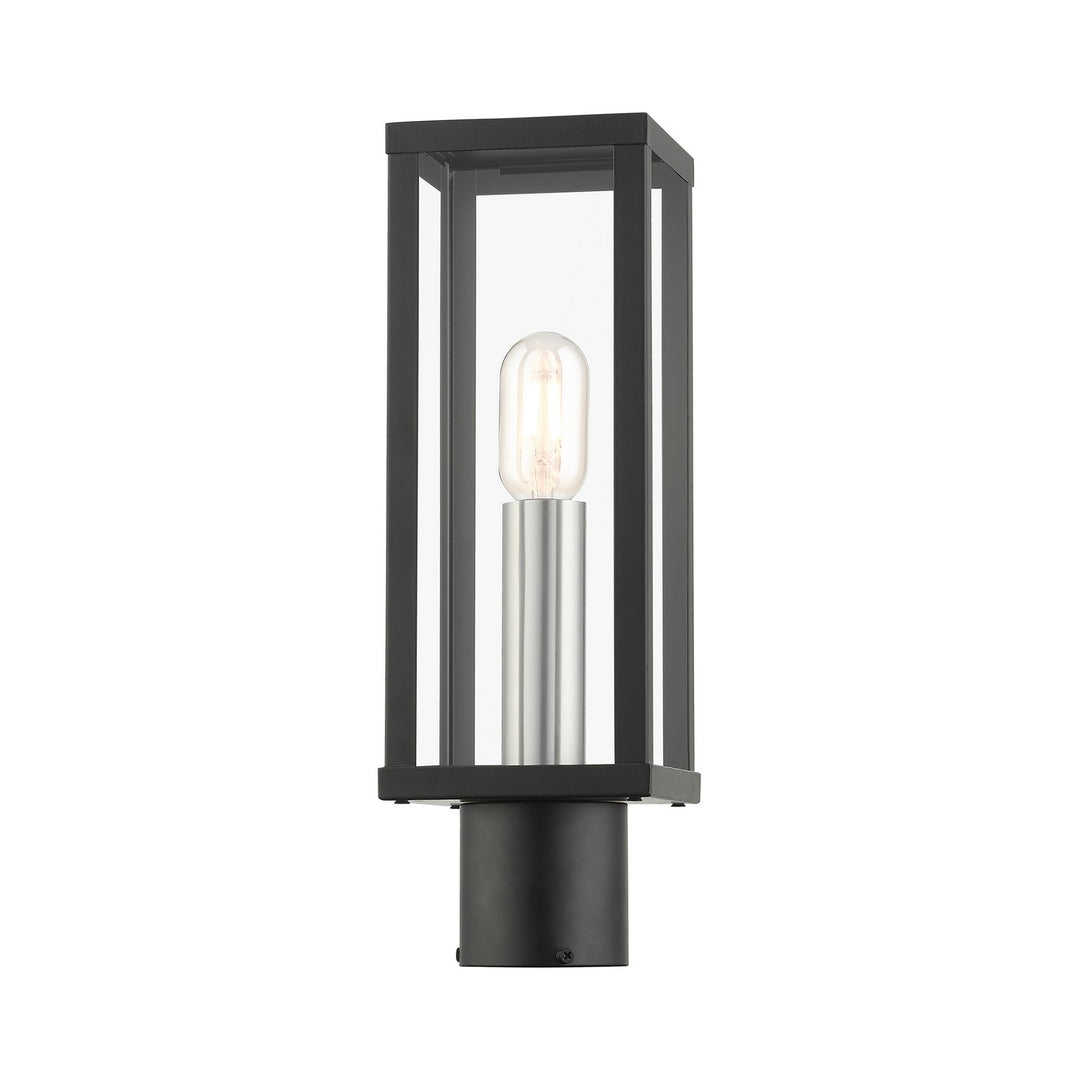 Livex Lighting 28034-04  Gaffney Outdoor Black With Brushed Nickel