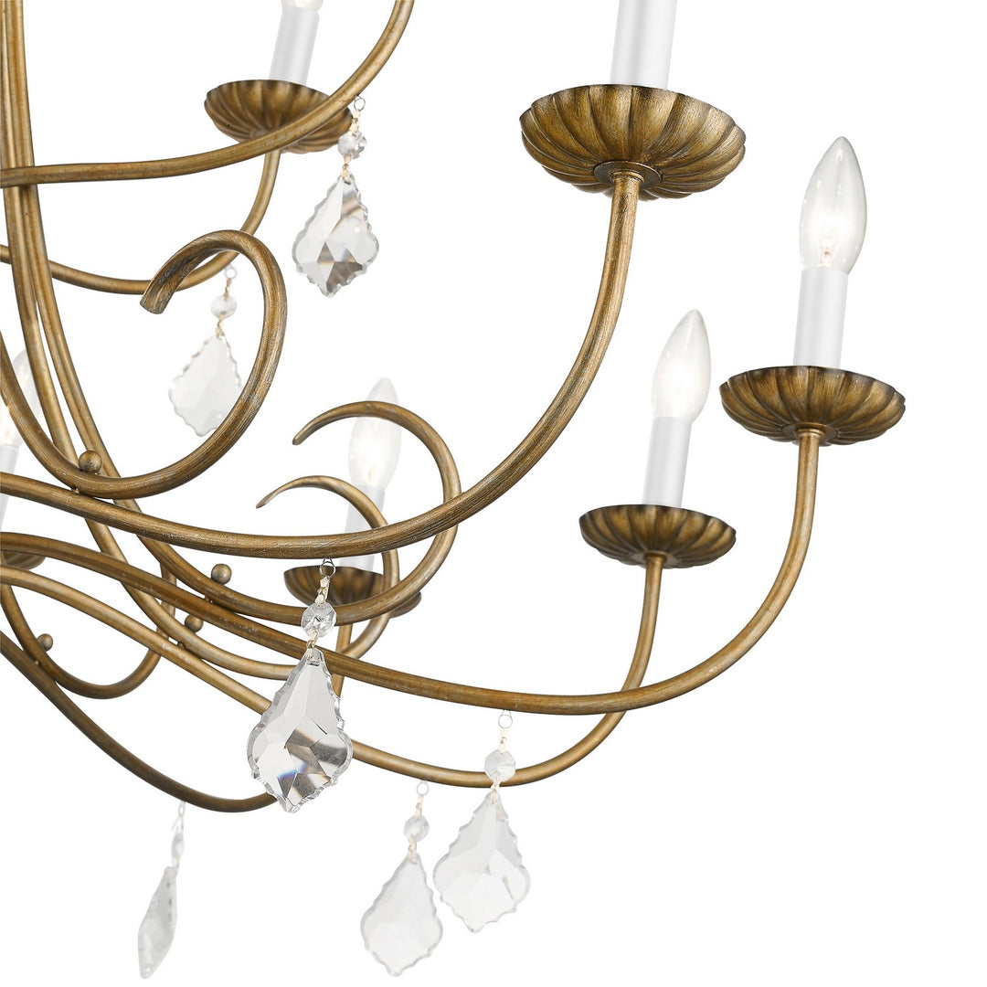 Livex Daphne 40870-48 Chandelier Light - Antique Gold Leaf