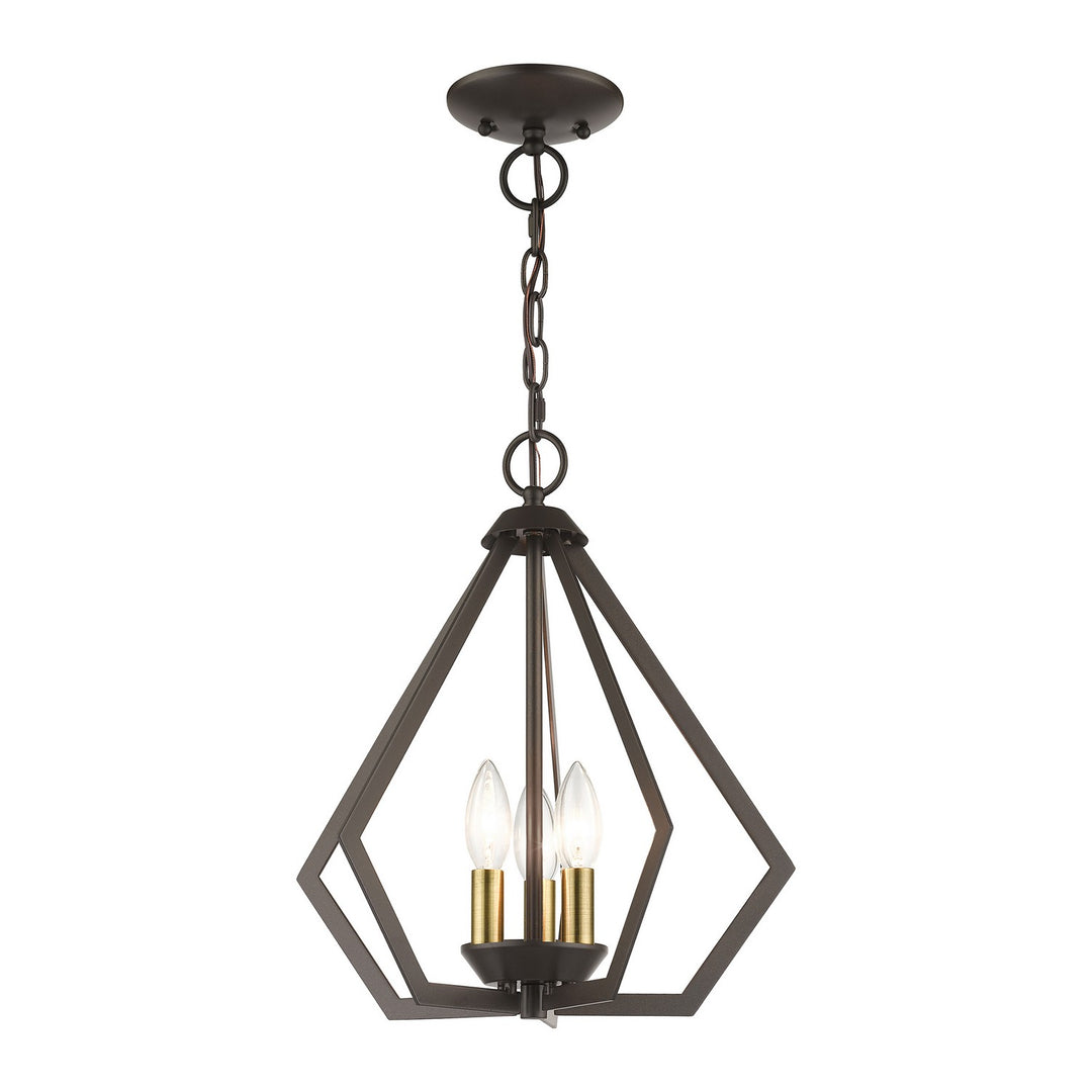 Livex Prism 40923-92 Chandelier Light - English Bronze with Antique Brass