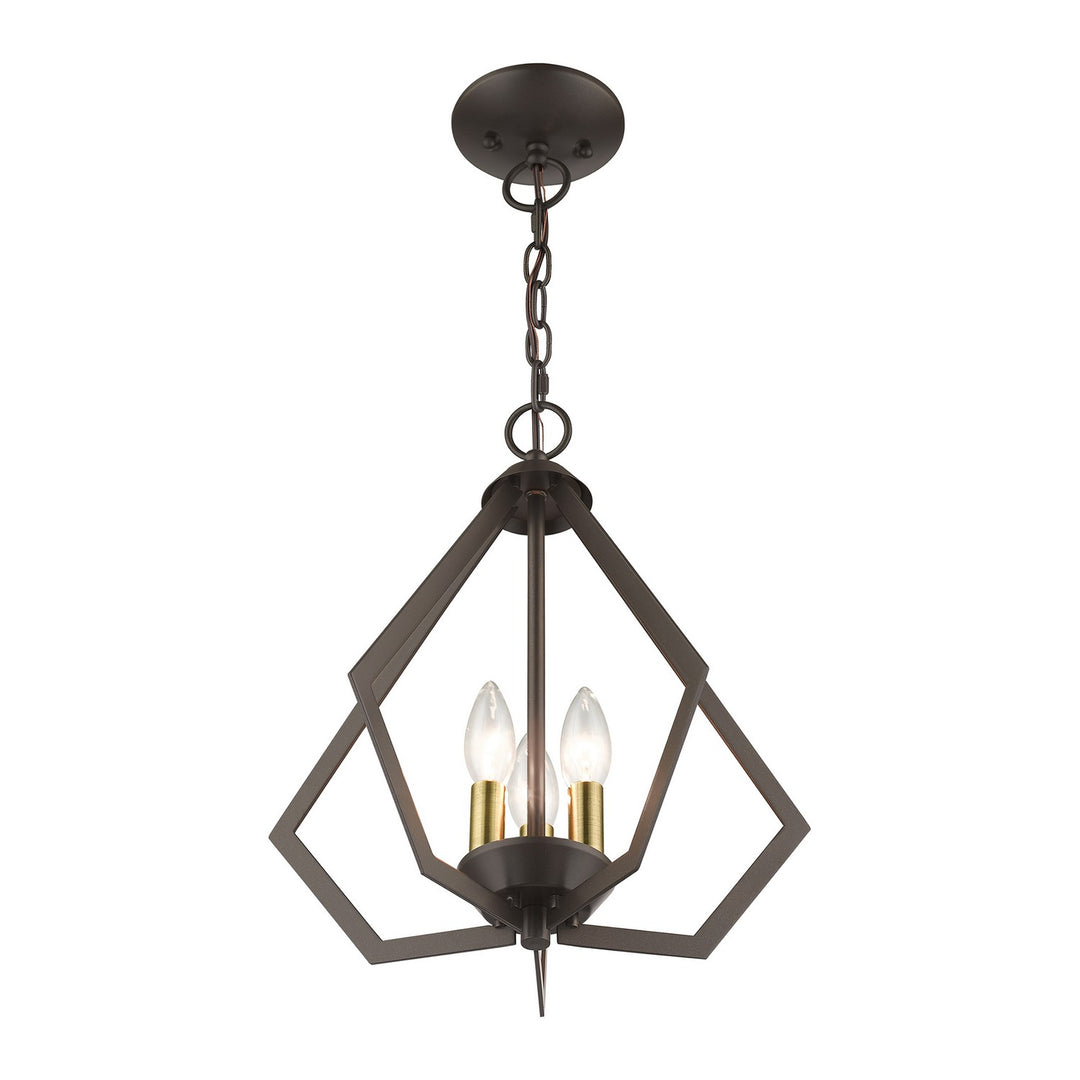 Livex Prism 40923-92 Chandelier Light - English Bronze with Antique Brass