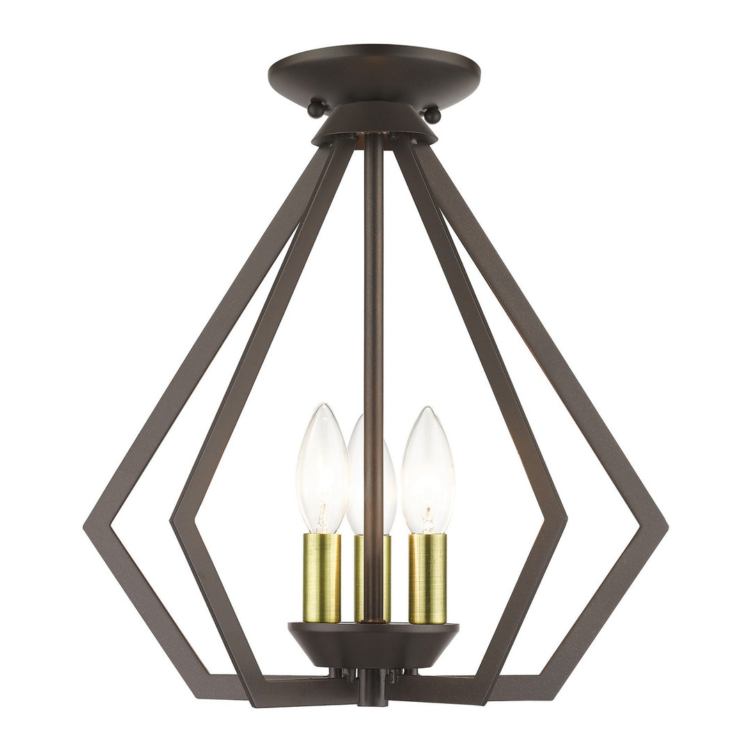 Livex Prism 40923-92 Chandelier Light - English Bronze with Antique Brass