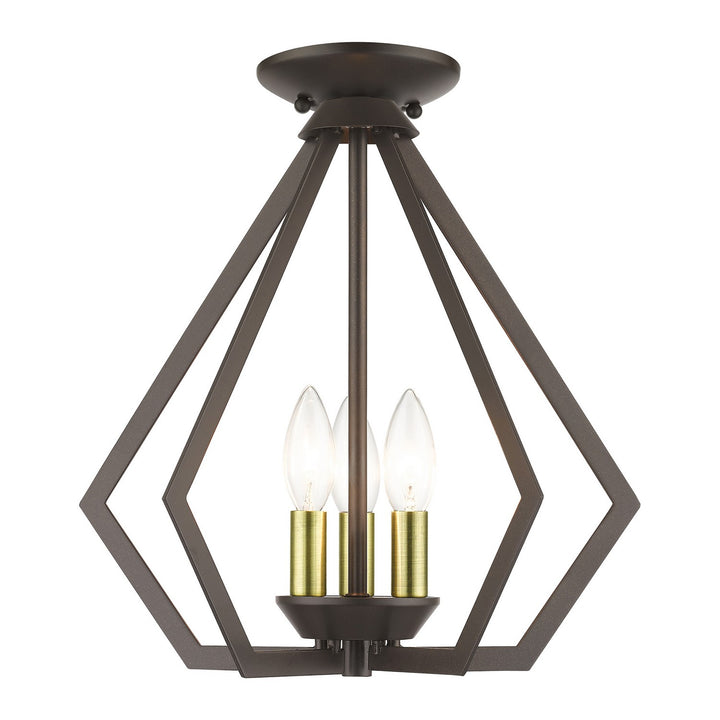 Livex Prism 40923-92 Chandelier Light - English Bronze with Antique Brass