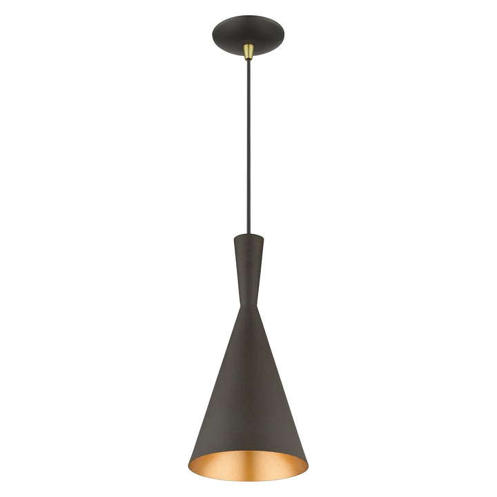 Livex Waldorf 41185-07 Pendant Light - Bronze with Antique Brass