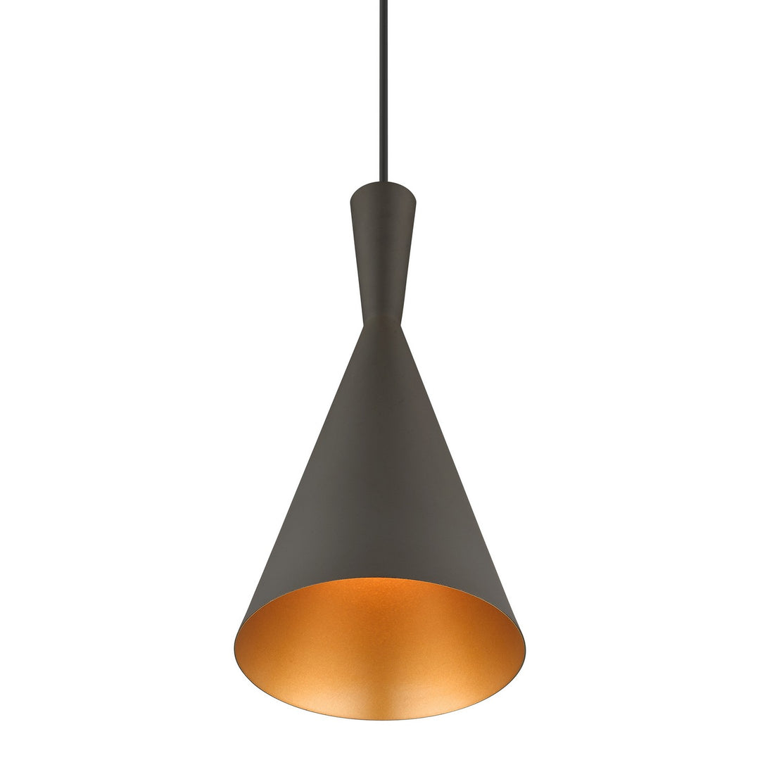 Livex Waldorf 41185-07 Pendant Light - Bronze with Antique Brass