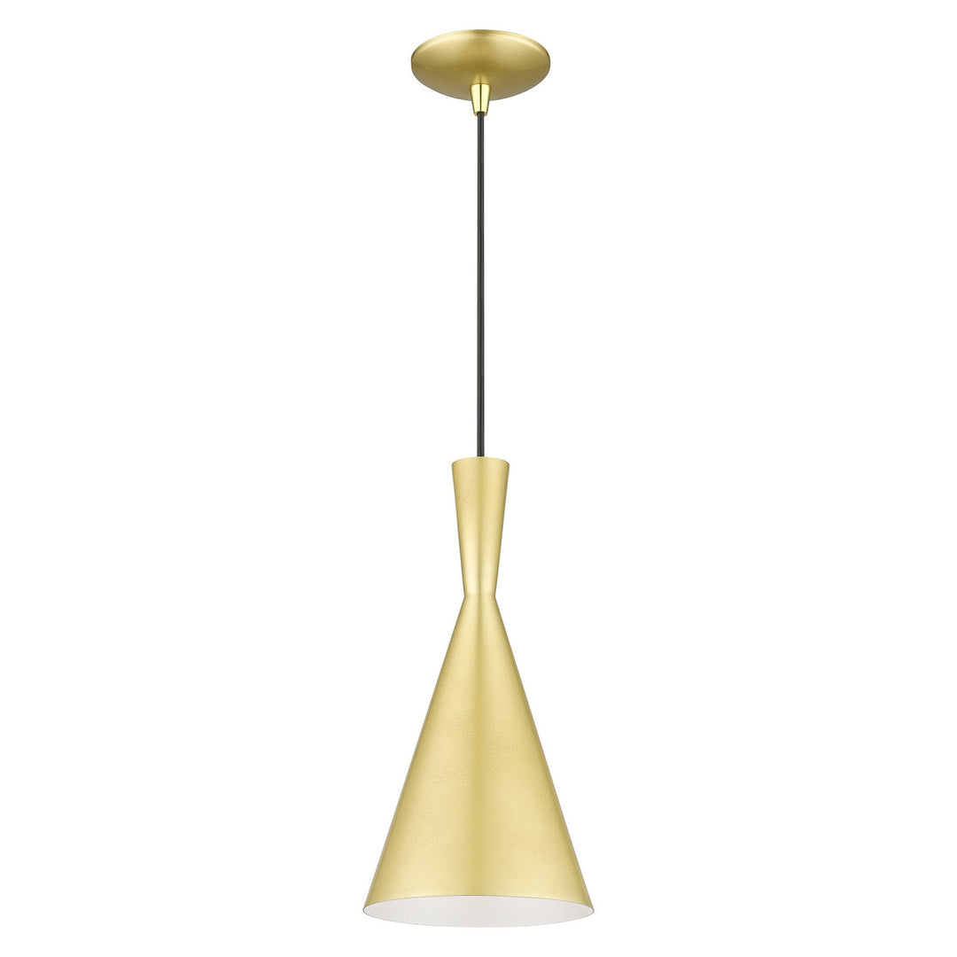 Livex Waldorf 41185-33 Pendant Light - Soft Gold with Polished Brass