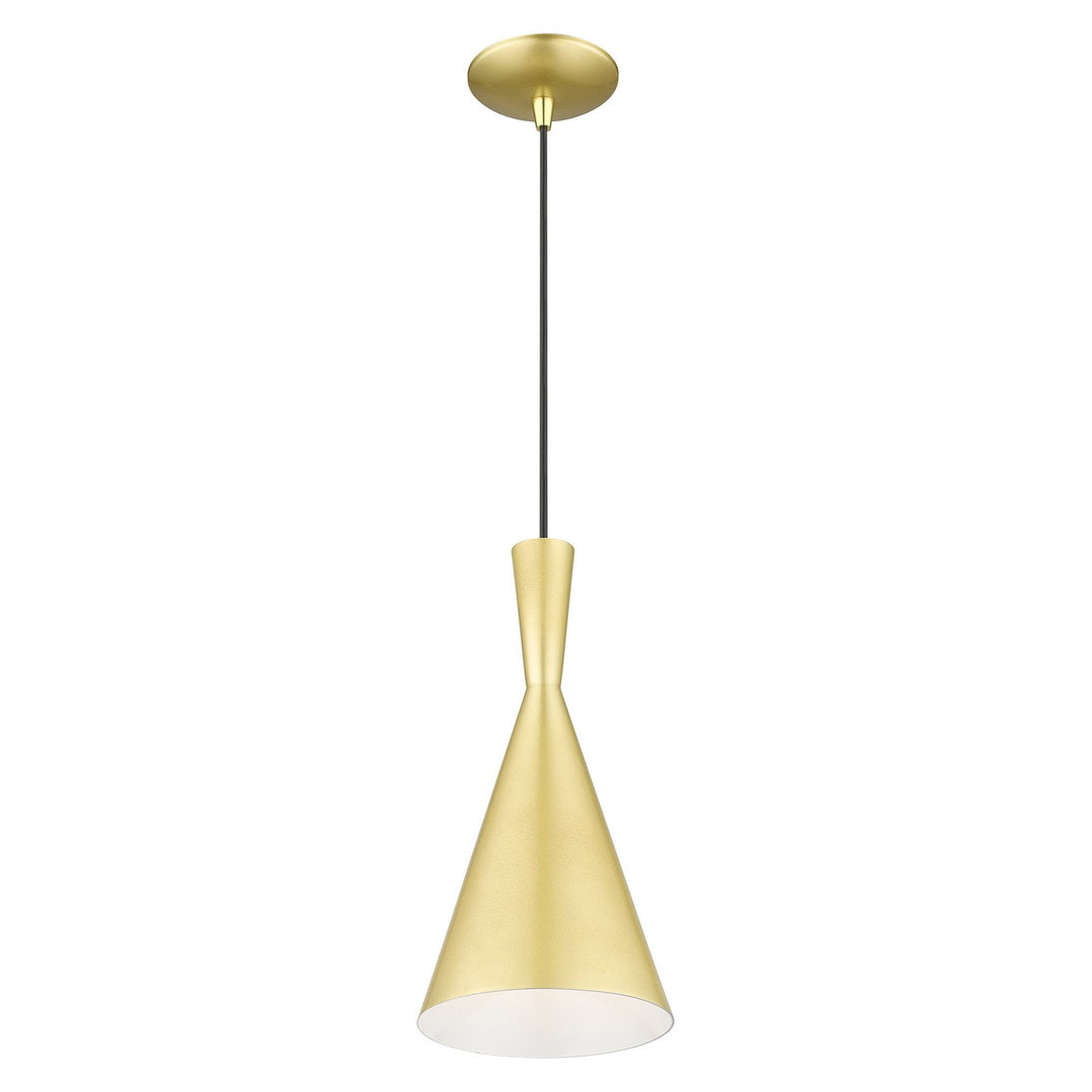 Livex Waldorf 41185-33 Pendant Light - Soft Gold with Polished Brass