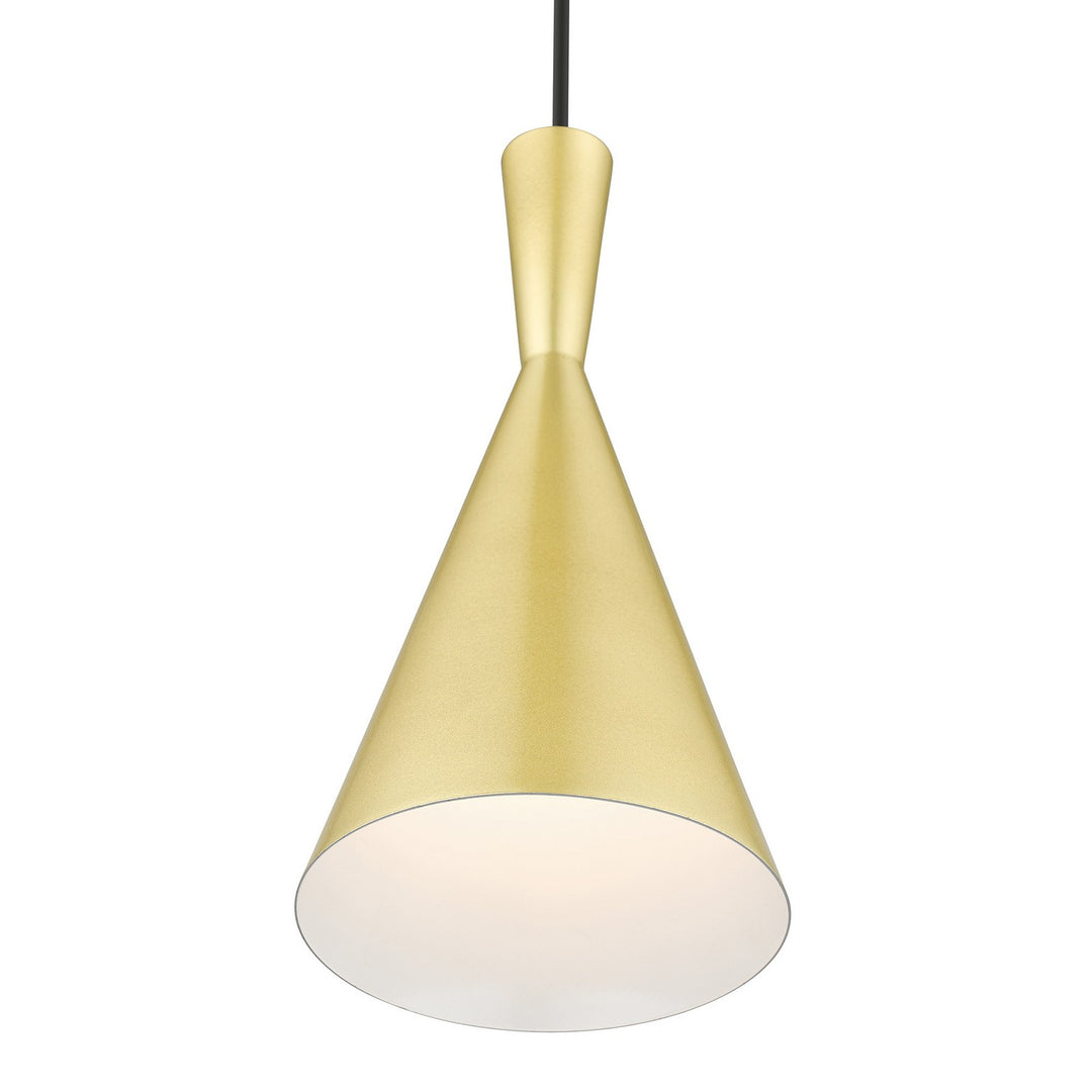 Livex Waldorf 41185-33 Pendant Light - Soft Gold with Polished Brass