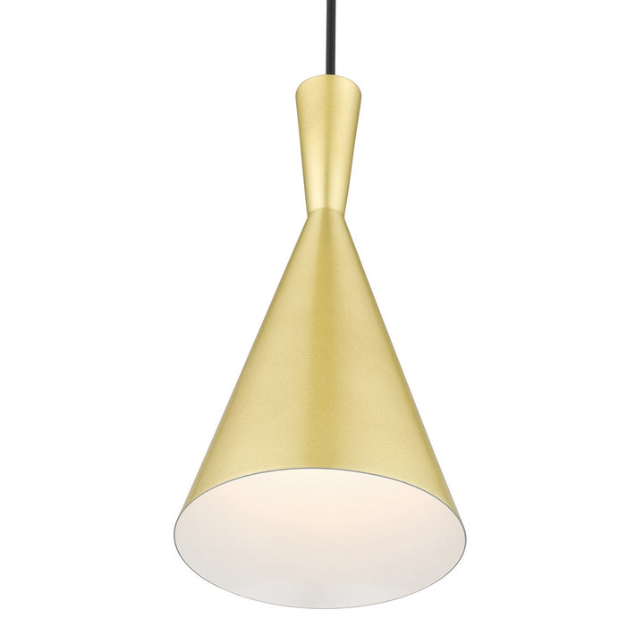 Livex Waldorf 41185-33 Pendant Light - Soft Gold with Polished Brass