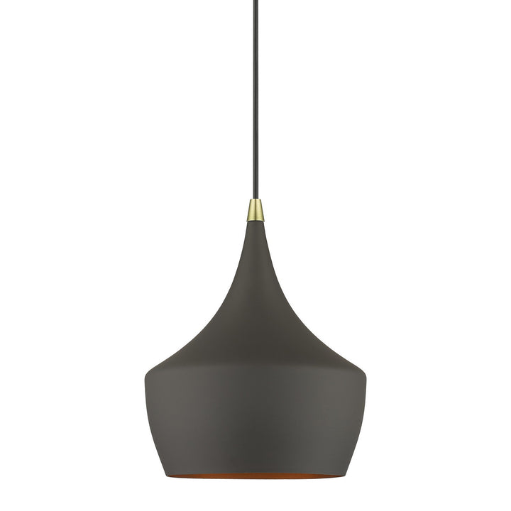 Livex Waldorf 41186-07 Pendant Light - Bronze with Antique Brass