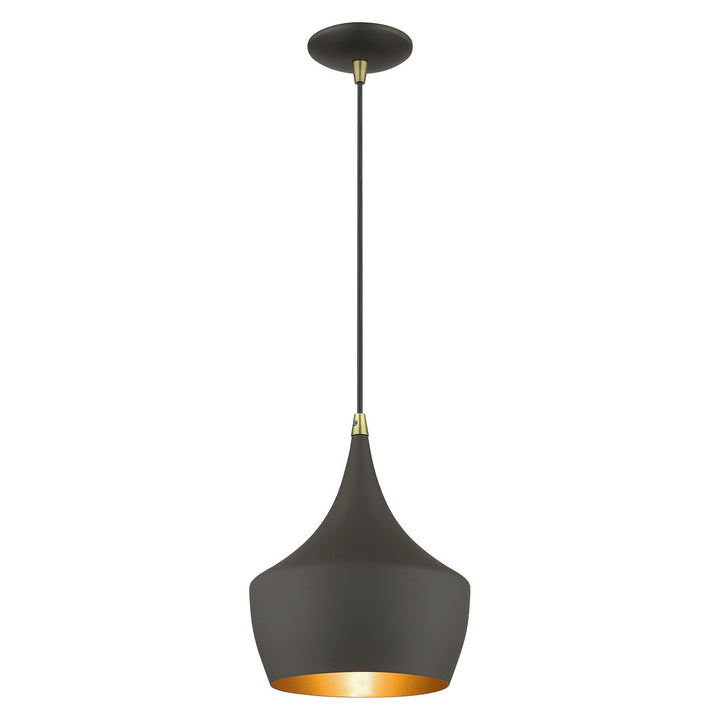 Livex Waldorf 41186-07 Pendant Light - Bronze with Antique Brass