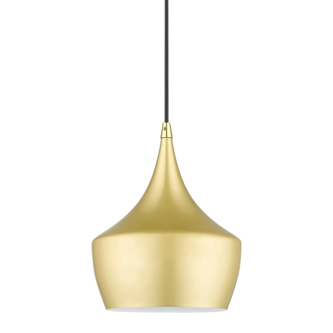 Livex Waldorf 41186-33 Pendant Light - Soft Gold with Polished Brass