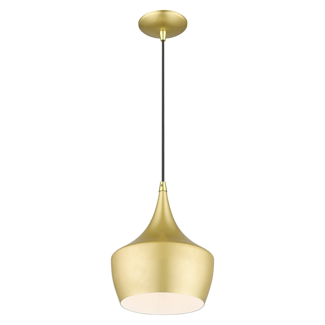 Livex Waldorf 41186-33 Pendant Light - Soft Gold with Polished Brass