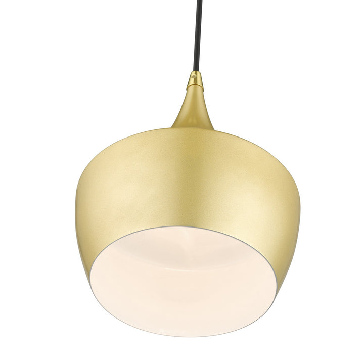 Livex Waldorf 41186-33 Pendant Light - Soft Gold with Polished Brass