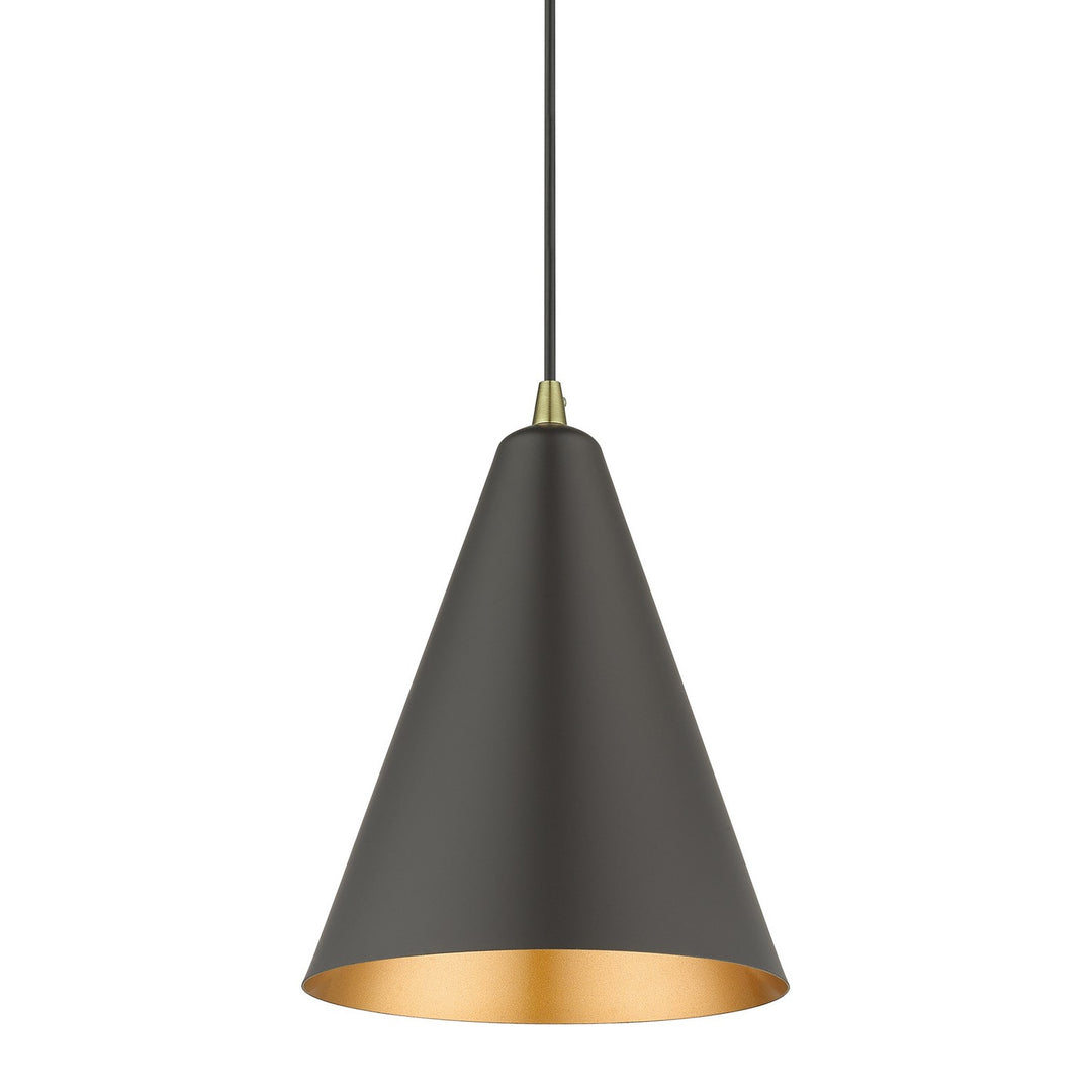 Livex Dulce 41492-07 Pendant Light - Bronze with Antique Brass