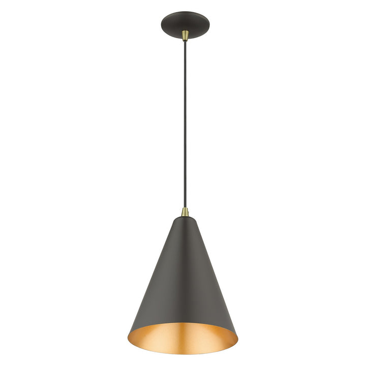 Livex Dulce 41492-07 Pendant Light - Bronze with Antique Brass