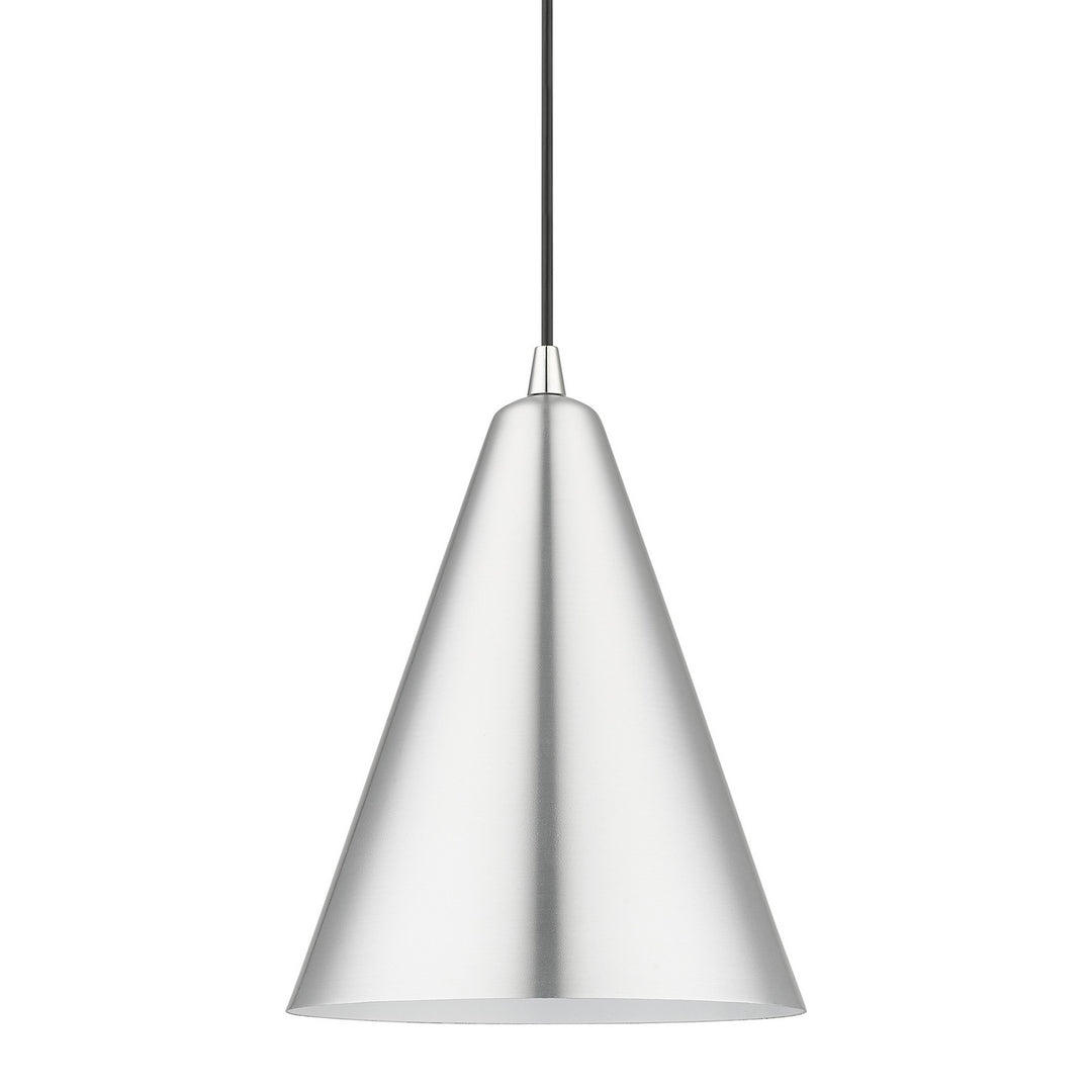 Livex Dulce 41492-66 Pendant Light - Brushed Aluminum with Polished Chrome