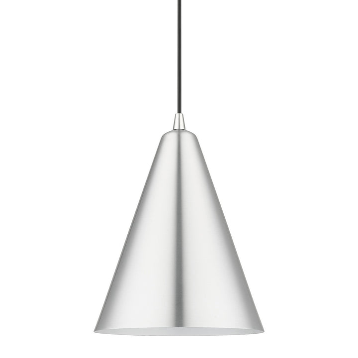 Livex Dulce 41492-66 Pendant Light - Brushed Aluminum with Polished Chrome