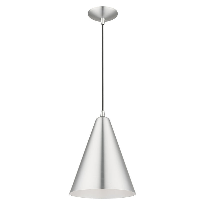 Livex Dulce 41492-66 Pendant Light - Brushed Aluminum with Polished Chrome