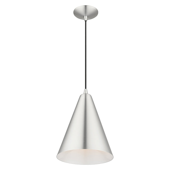 Livex Dulce 41492-66 Pendant Light - Brushed Aluminum with Polished Chrome